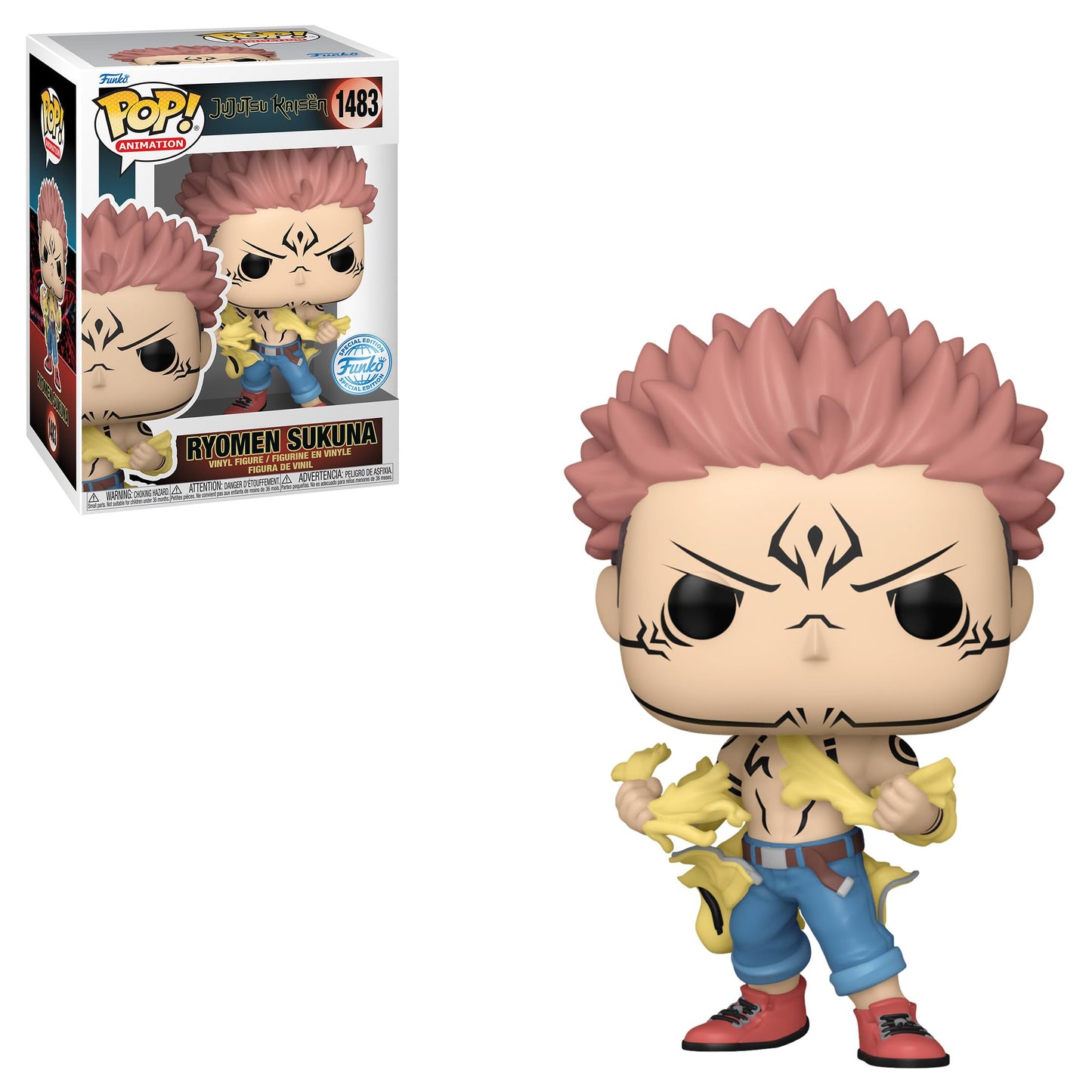 Funko Pop! Animation: Ryomen Sukuna Tearing Shirt – Special Edition Exclusive #1483