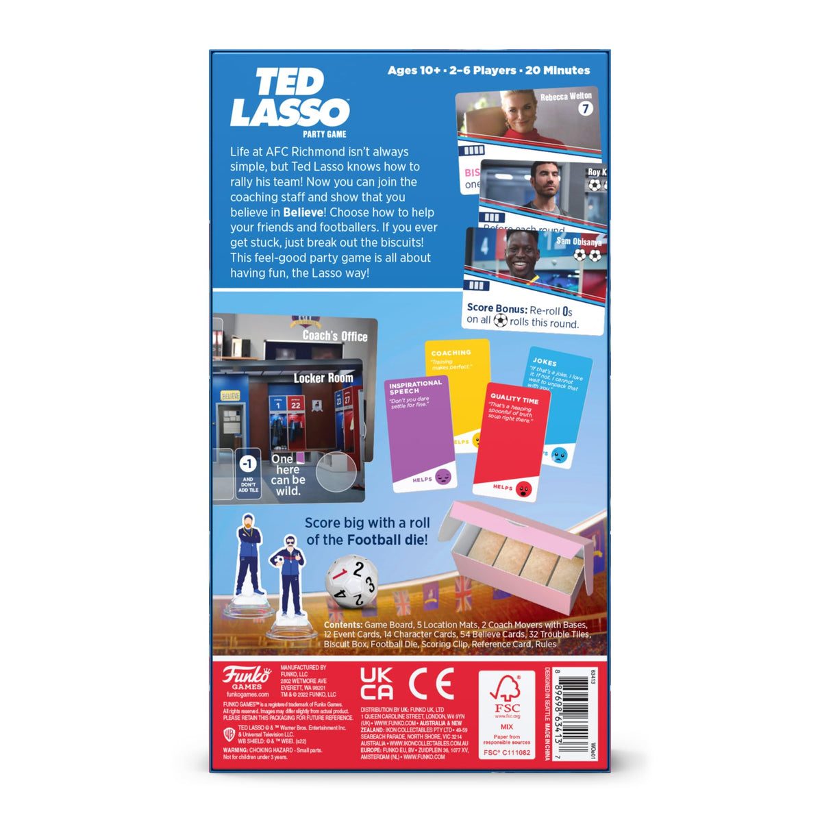 Funko Ted Lasso Party Game | Cooperative Football-Themed Party Game by FUNKO GAMES