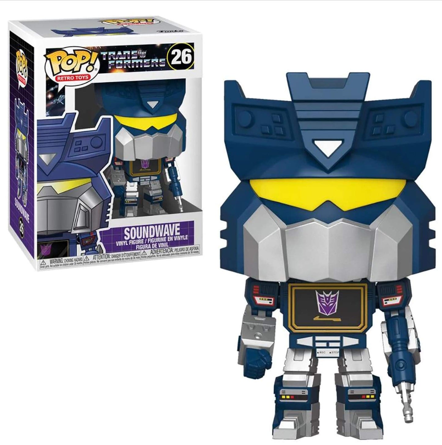 Funko Pop! Retro Toys: Transformers - Soundwave, Multicolour – 3.75-Inch Vinyl Figure