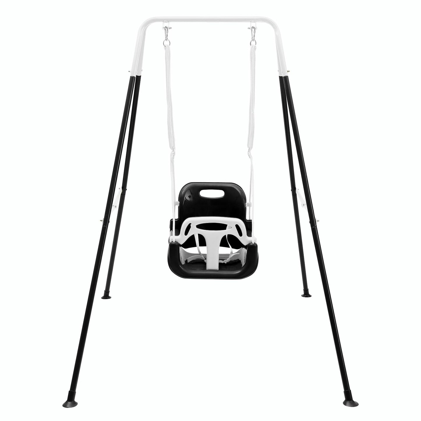 FUNLIO 3-in-1 Toddler Swing Set with Foldable Stand | Indoor/Outdoor Kids Swing (4 Sandbags)