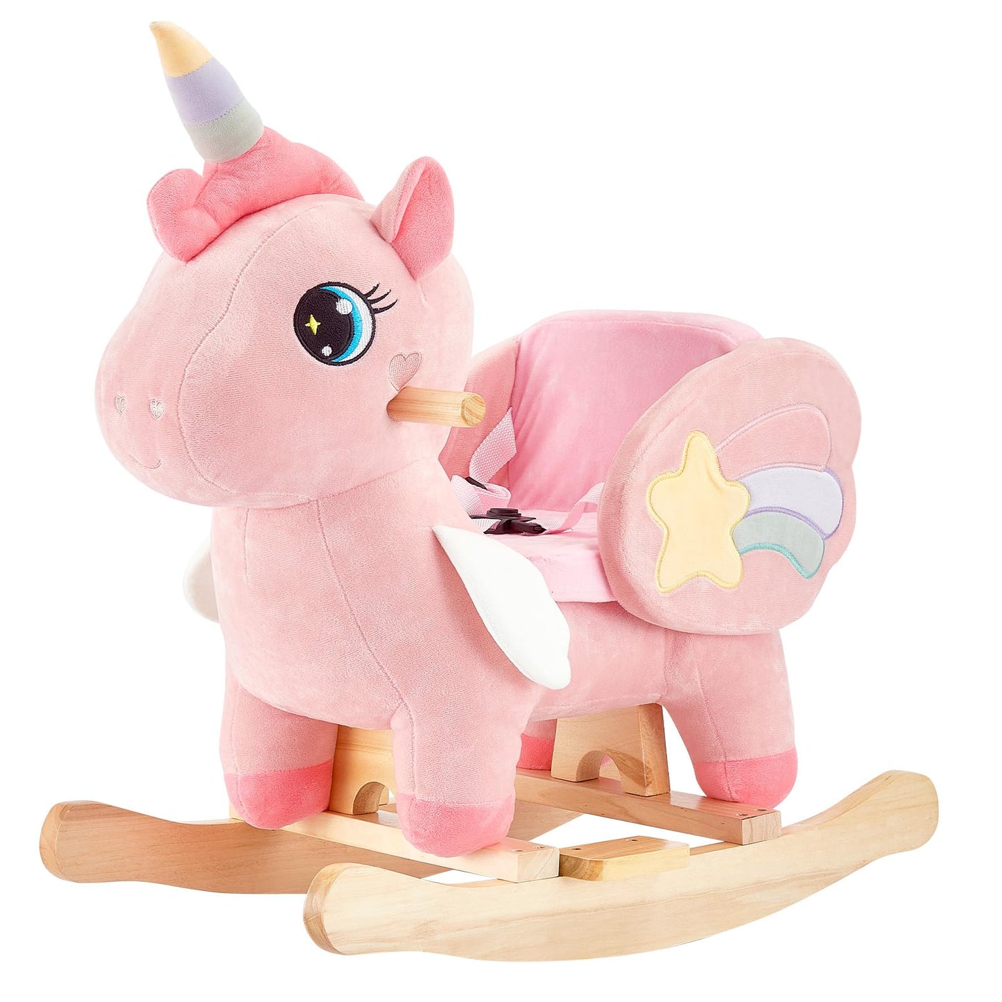 FUNLIO Unicorn Baby Rocking Horse – Pink Fairy Toy for Toddlers 6m–3y | CPC & CE Certified