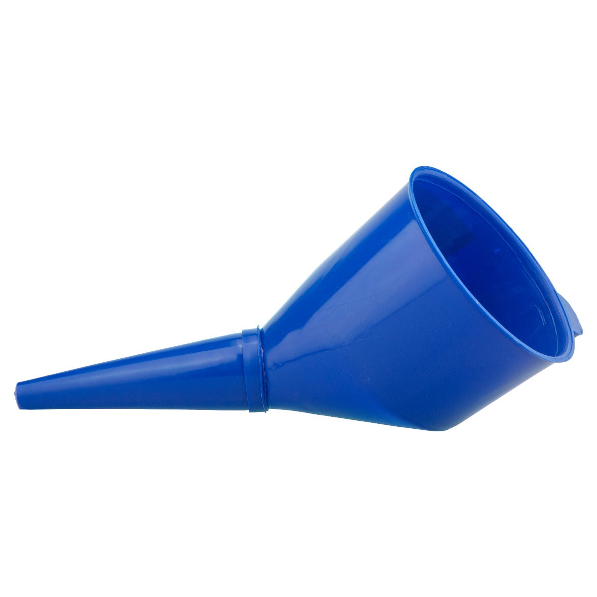 Angled Car Fuel Funnel with Filter, Blue