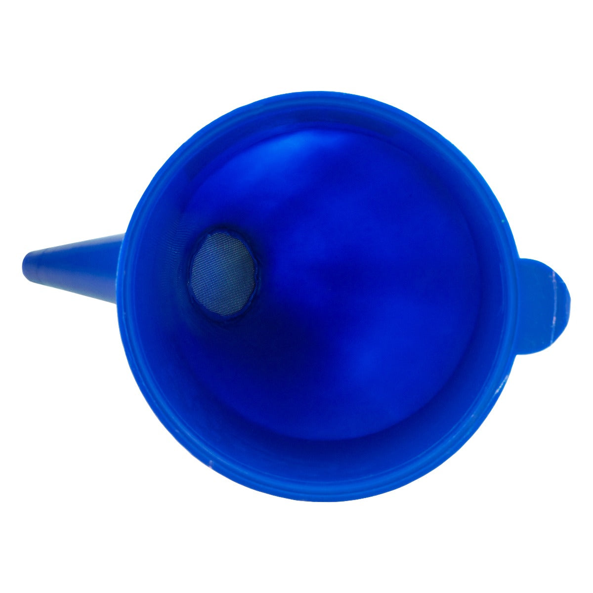 Angled Car Fuel Funnel with Filter, Blue