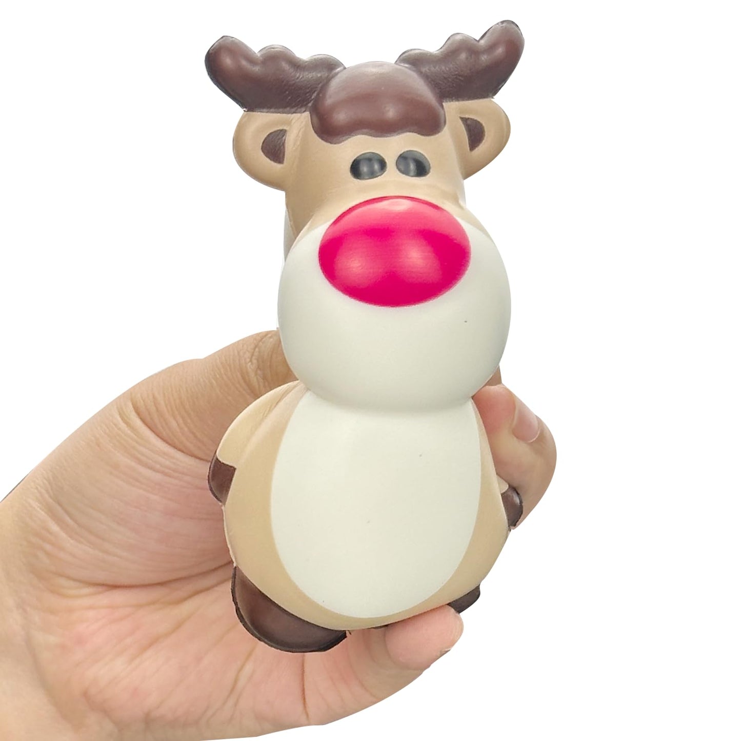 funnysquee 4-Piece Santa Claus Snowman Elk Christmas Tree Stress Ball Set – Holiday Squishies Bundle