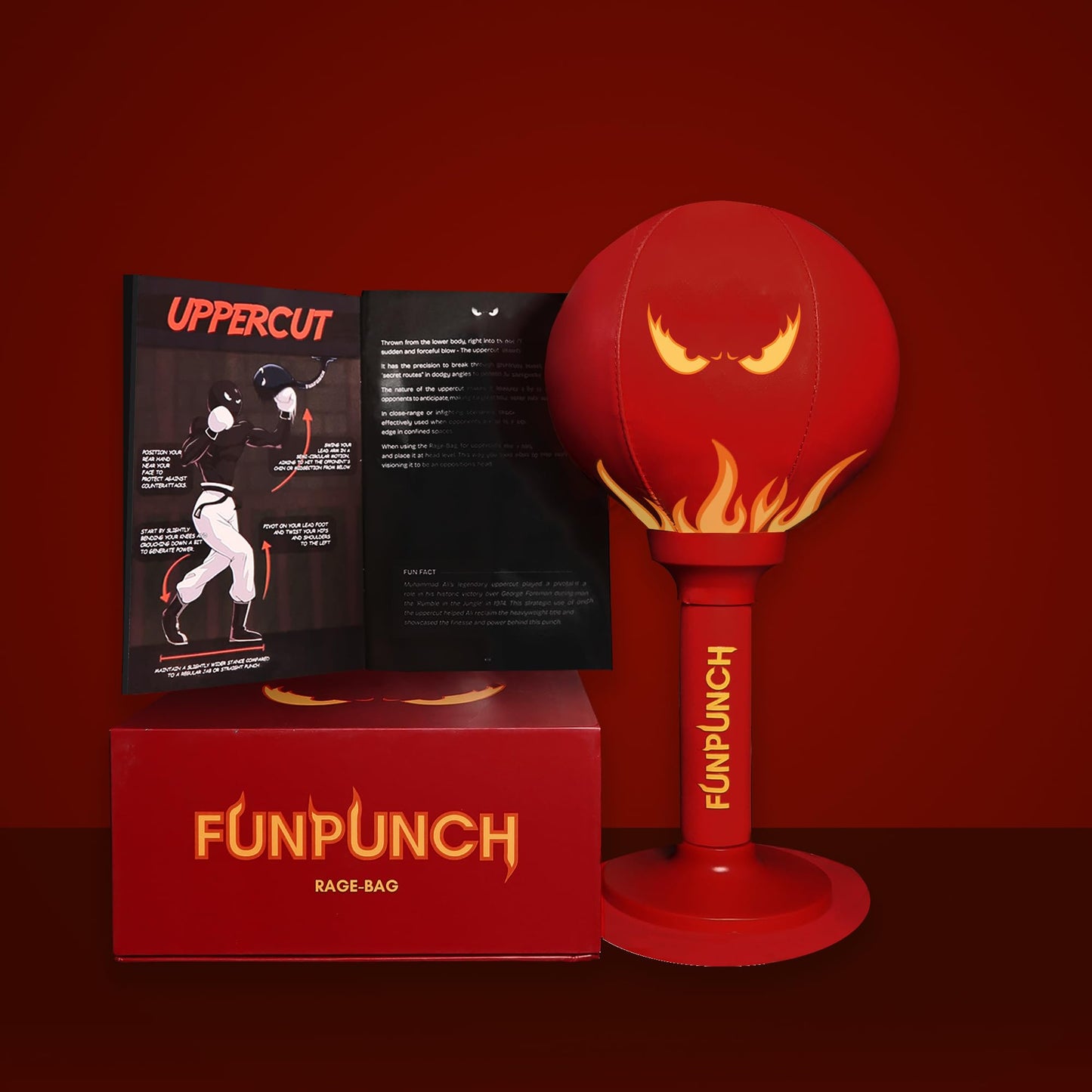 FUNPUNCH Rage Bag — Portable Desk Punching Bag for Advanced Boxers, Stress Relief & Focus Training