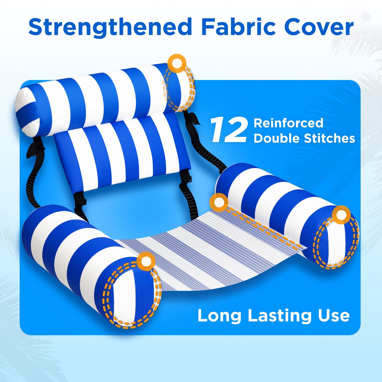 Funscape Pool Floats Chairs – Heavy Duty 2-Pack Adult Lounges