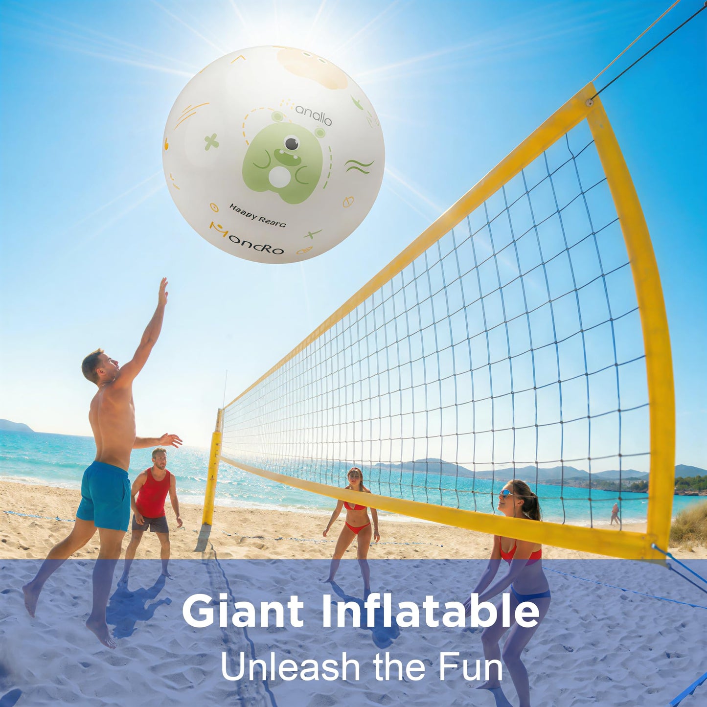 Funscape Kids 31.5-Inch Giant Beach Ball Toy – Inflatable Outdoor Ball for Backyard Pool & Party Fun