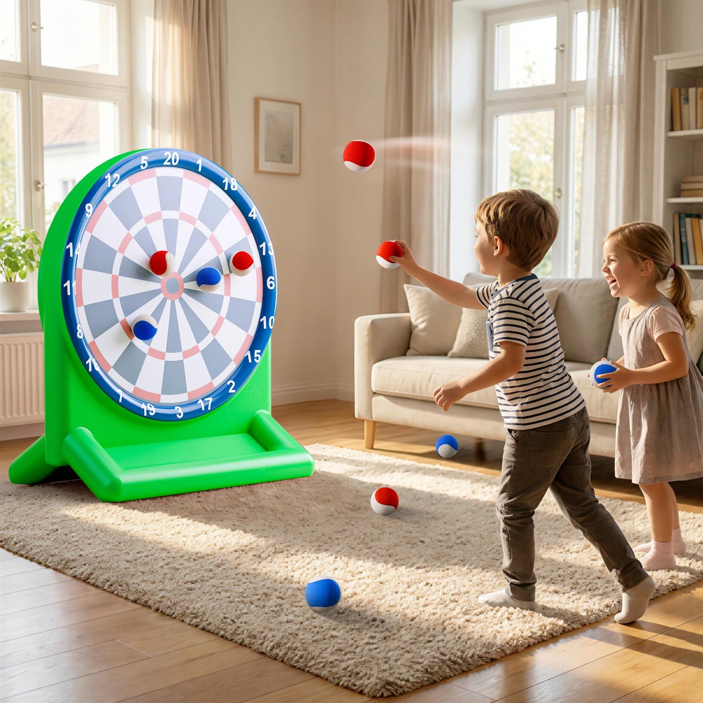 Funscape Inflatable Dart Board Pool Game for Kids & Family