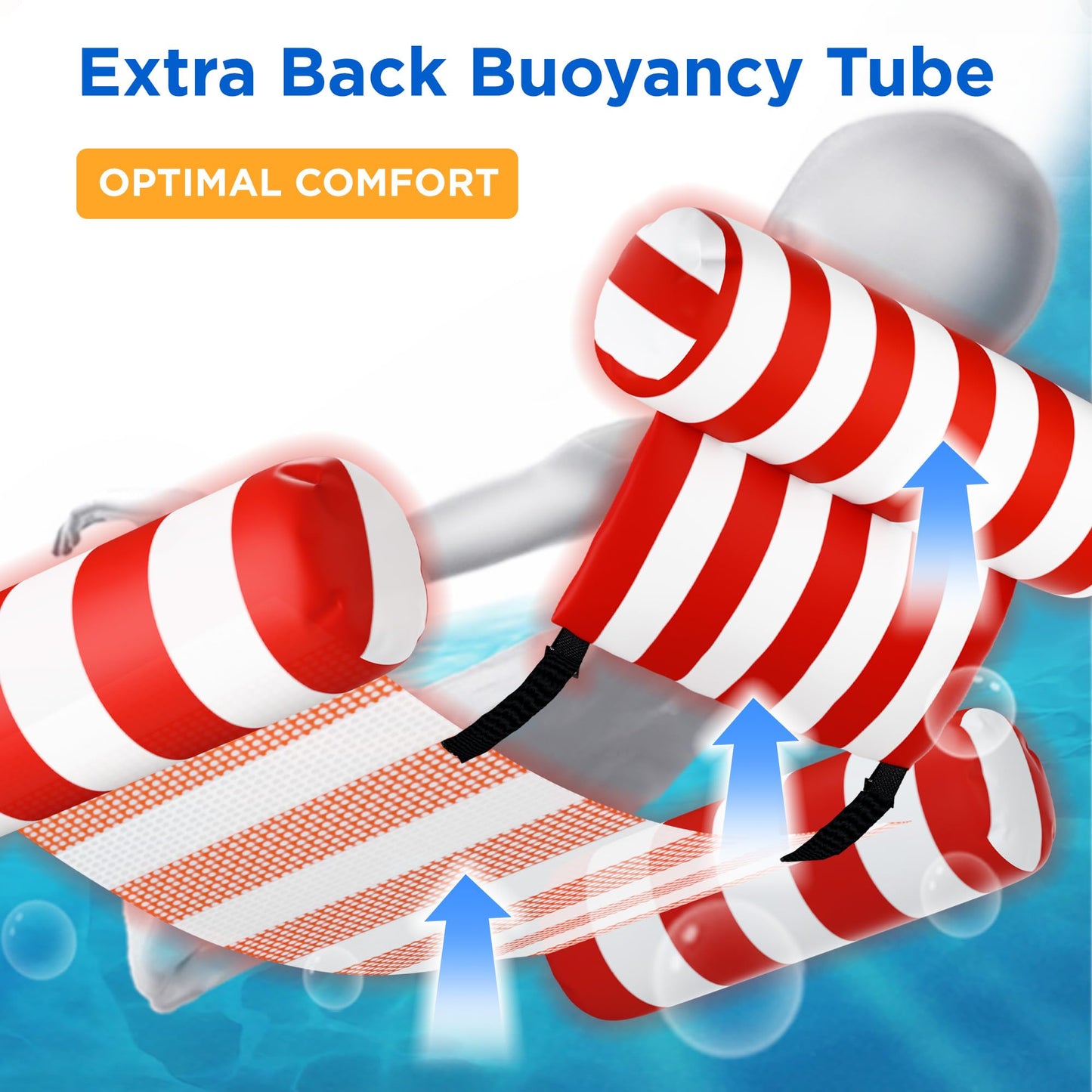 Funscape Pool Floats Chairs – Heavy Duty 2-Pack Adult Lounges