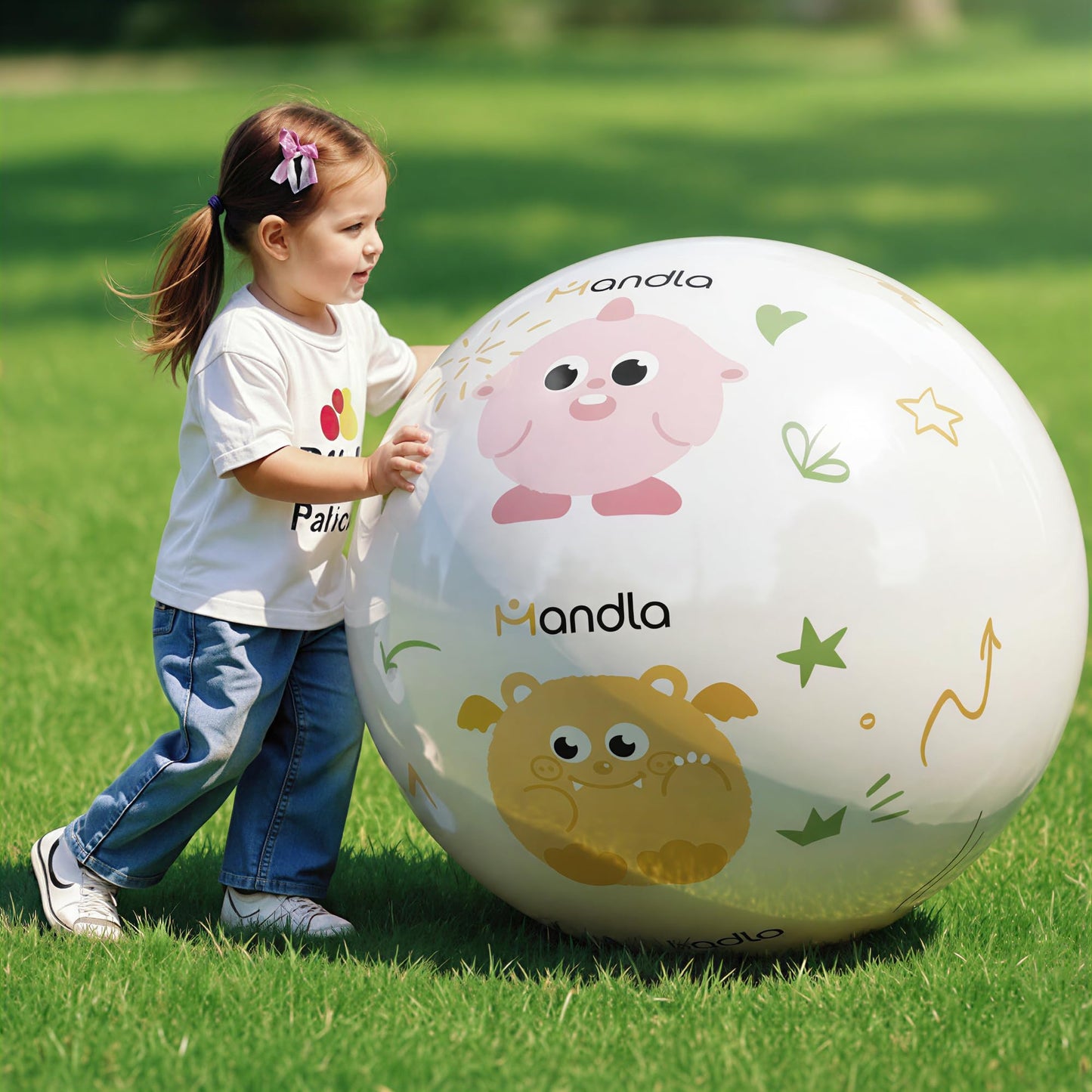 Funscape Kids 31.5-Inch Giant Beach Ball Toy – Inflatable Outdoor Ball for Backyard Pool & Party Fun