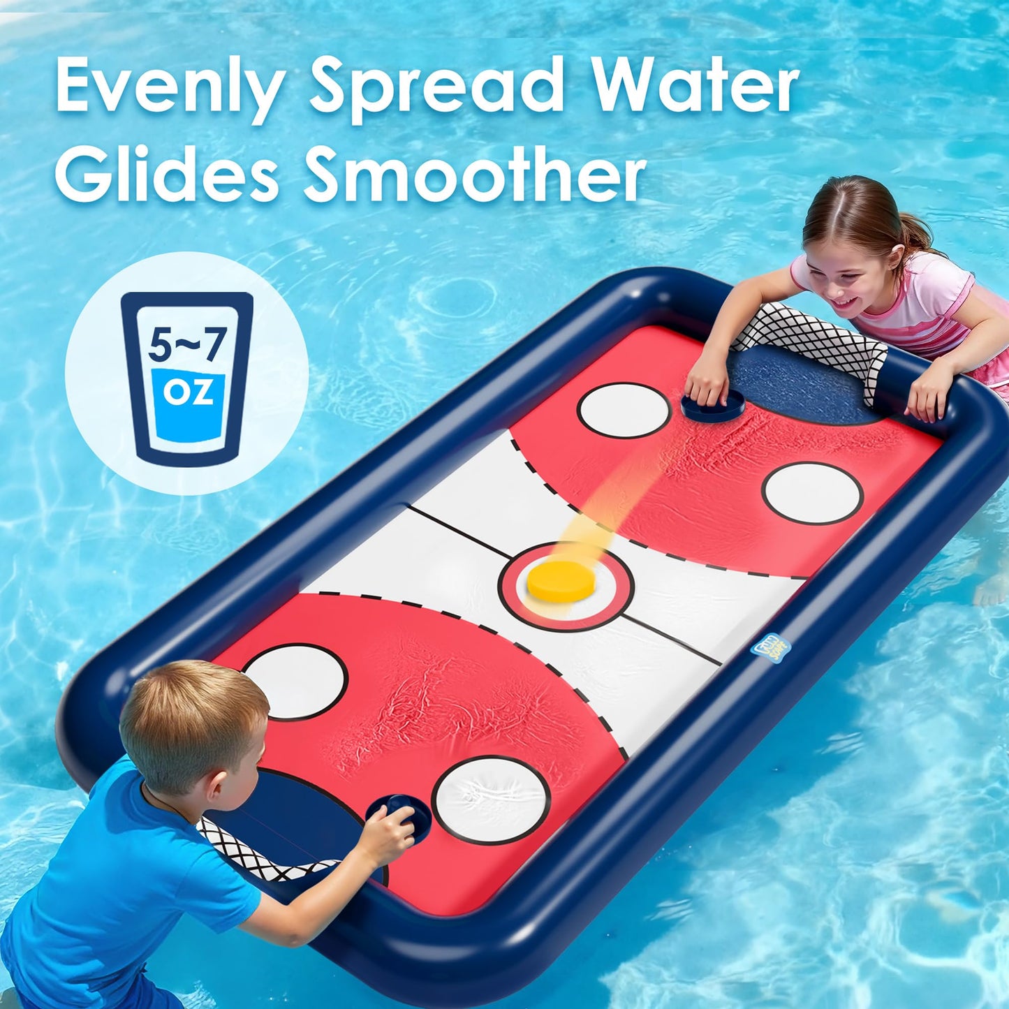 Funscape Kids Hockey Pool Table | Inflatable Water Toy for Pool & Outdoor Fun