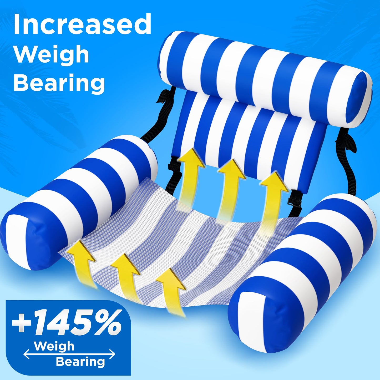 Funscape Pool Floats Chairs – Heavy Duty 2-Pack Adult Lounges