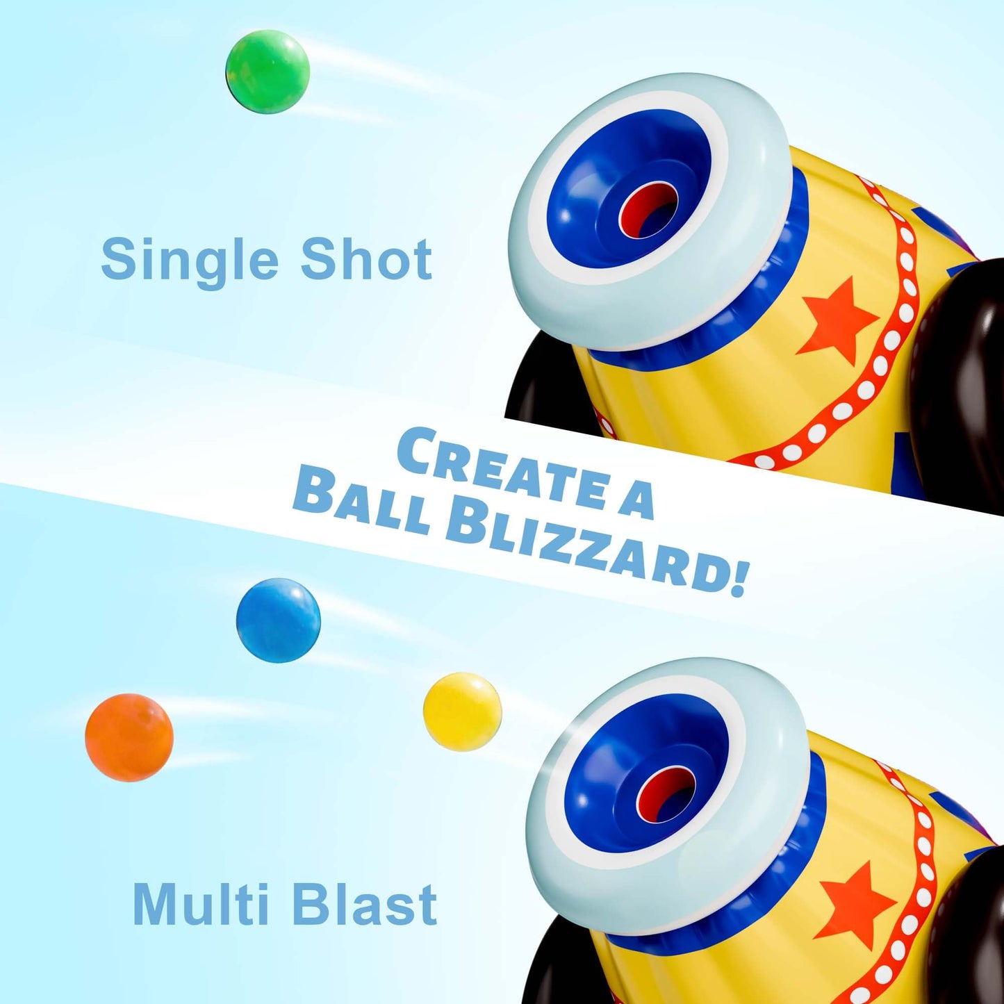 Funscape Inflatable Launching Ball Pool Toy – 2-in-1 Water Spray & Ball Launch