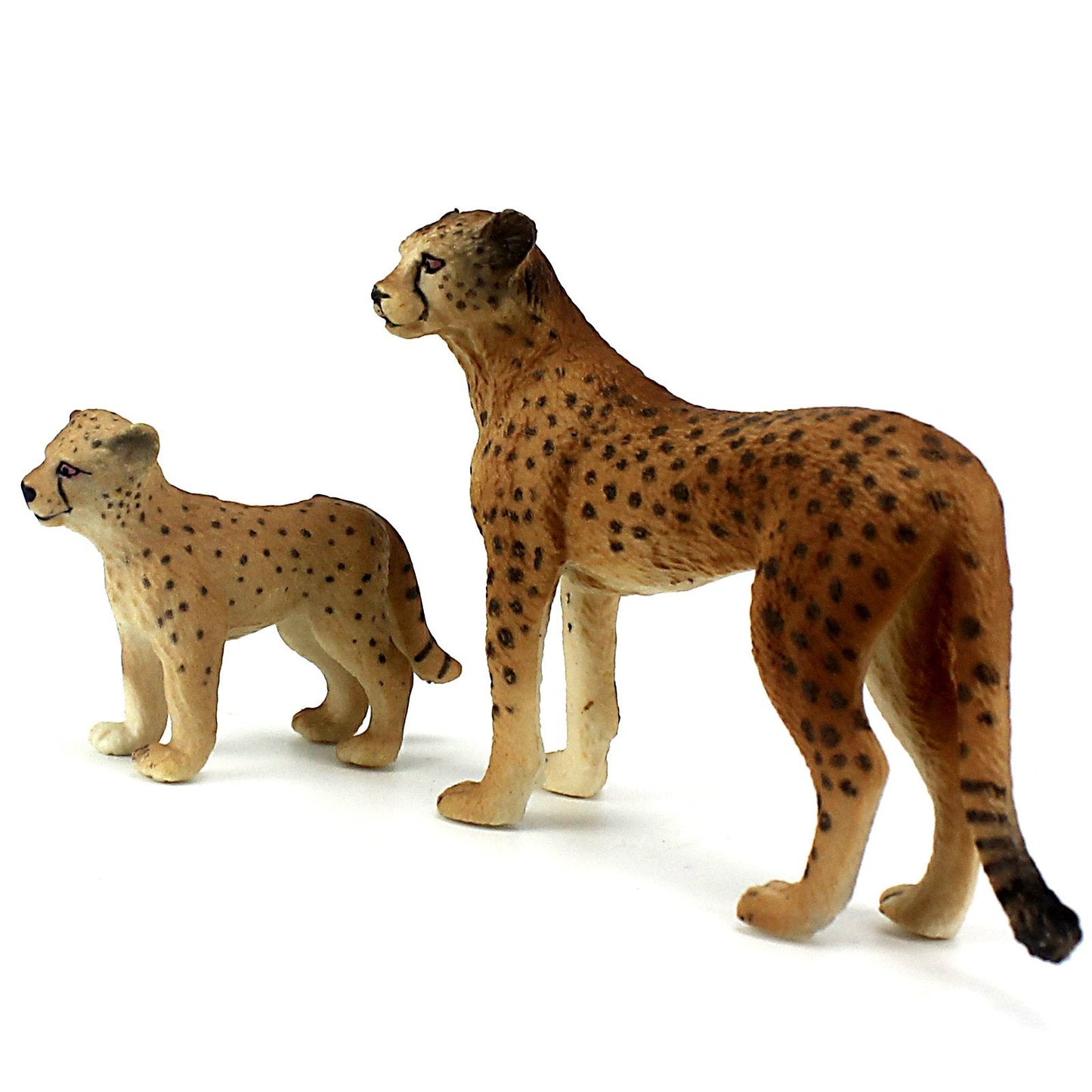 FUNSHOWCASE African Jungle Cheetah Figurines – Realistic 2-Piece Plastic Toy Set