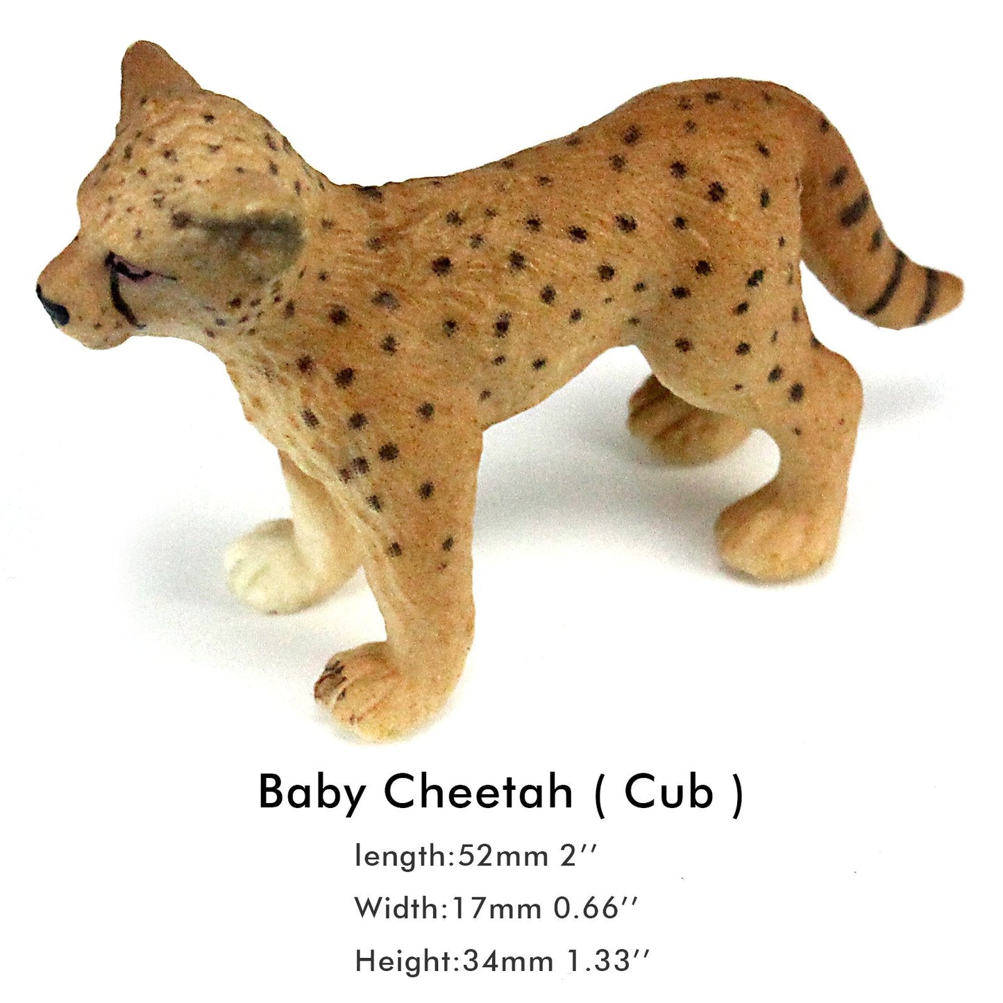 FUNSHOWCASE African Jungle Cheetah Figurines – Realistic 2-Piece Plastic Toy Set