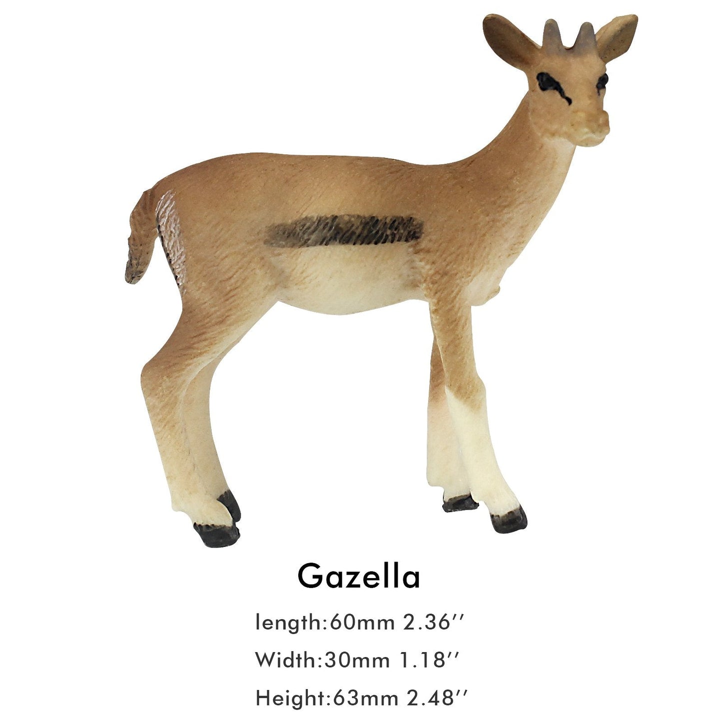FUNSHOWCASE African Jungle Wild Animals Toy Antelope Figures – 5-Piece Set for Kids, Cake Toppers & Play