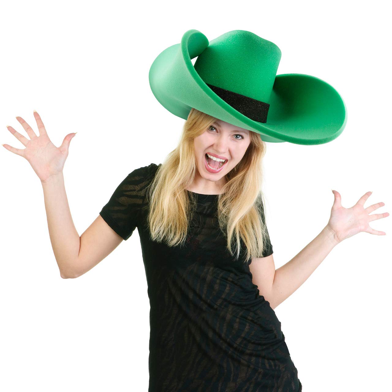 FUNSTITUTION Giant Red Foam Cowboy Hat – Oversized, One-Size-Fits-All for All Ages