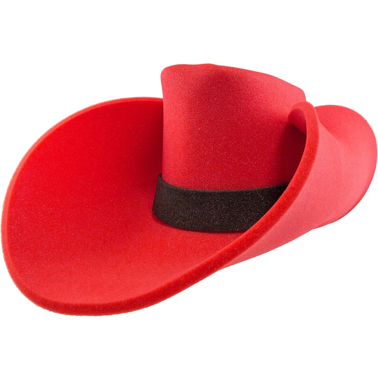 FUNSTITUTION Giant Red Foam Cowboy Hat – Oversized, One-Size-Fits-All for All Ages