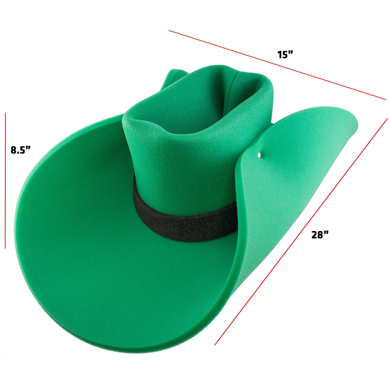 FUNSTITUTION Giant Red Foam Cowboy Hat – Oversized, One-Size-Fits-All for All Ages