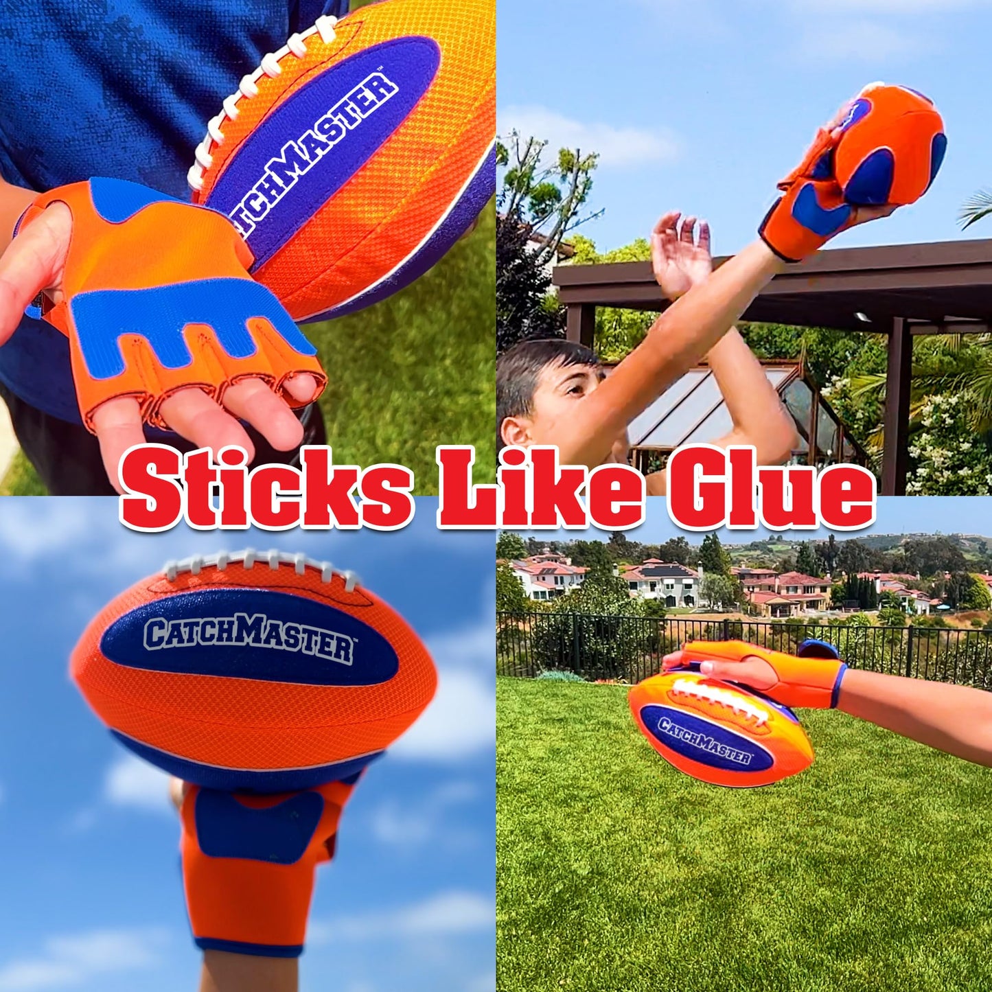 Funwares CatchMaster Water Football Set – Lightweight Ball & 2 Gloves for Beach, Pool, Backyard