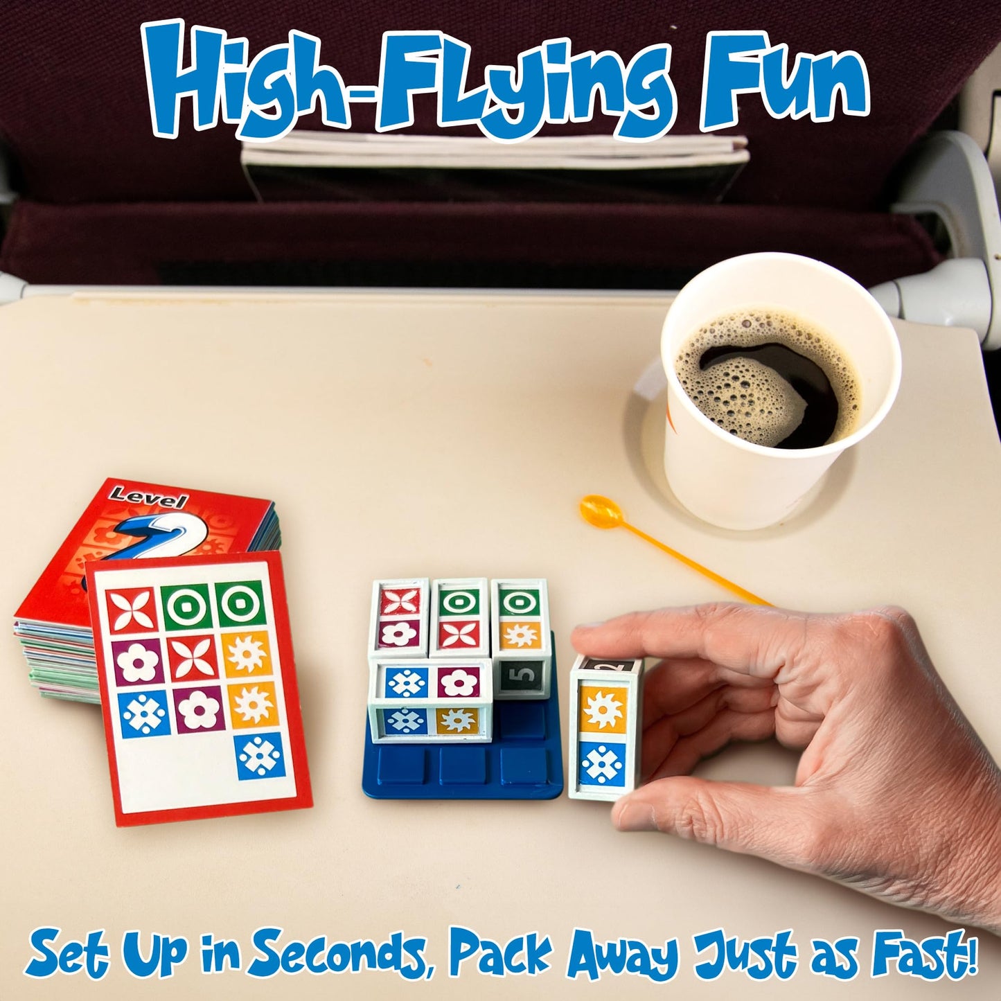 Funwares Match Frenzy: Portable Pattern Matching Puzzle Game for Travel & Family Play