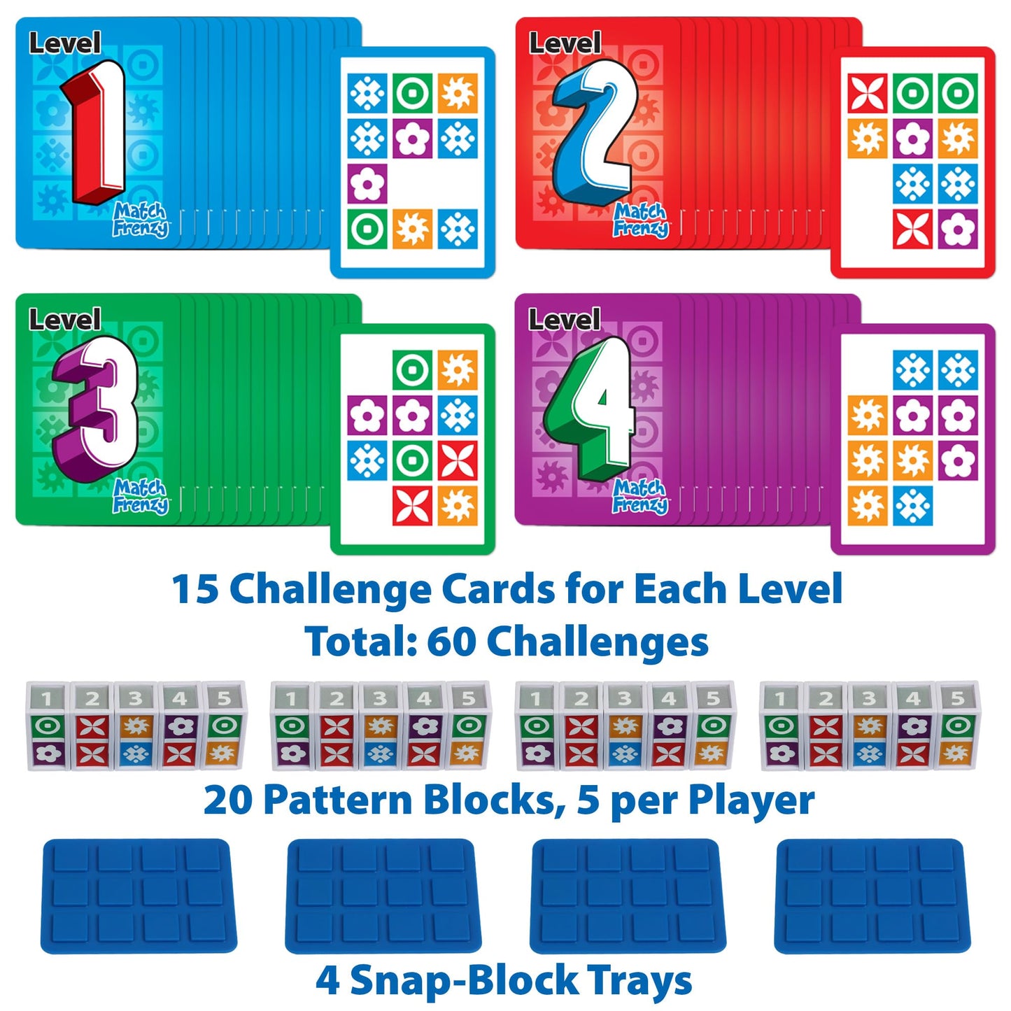 Funwares Match Frenzy: Portable Pattern Matching Puzzle Game for Travel & Family Play