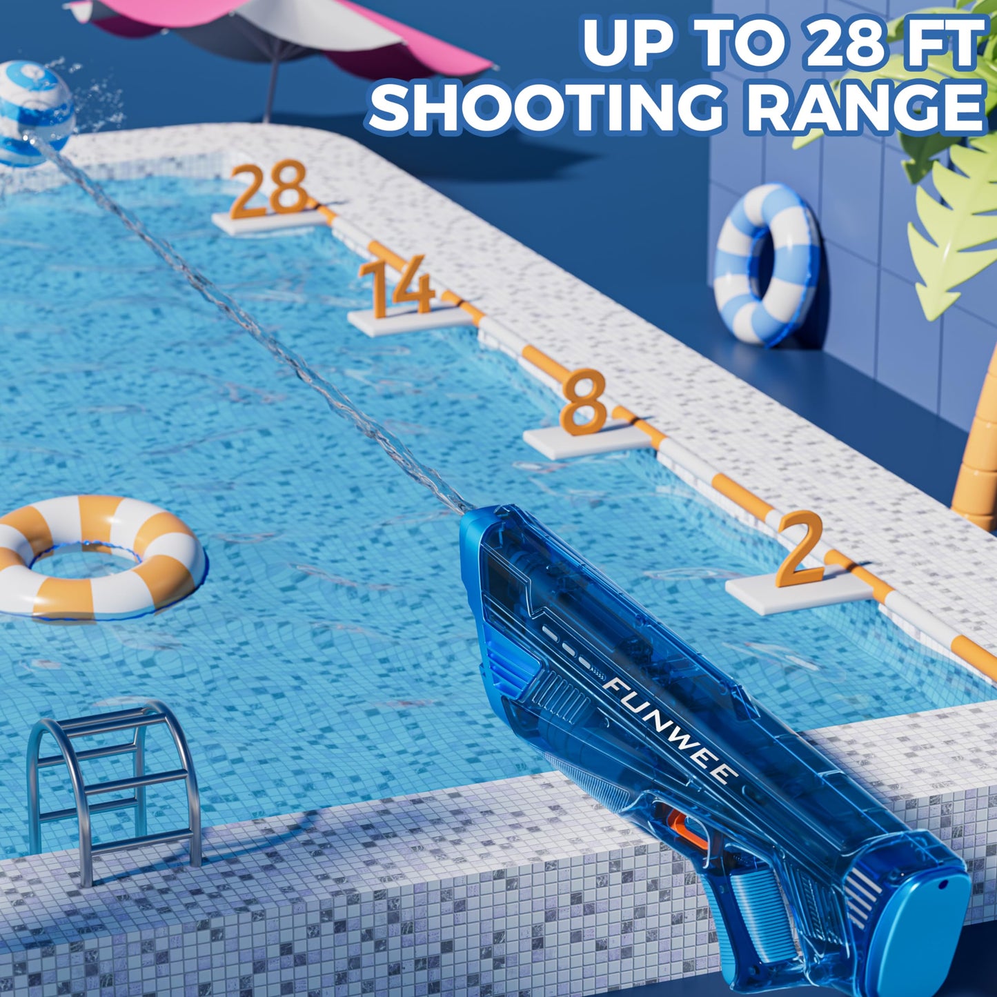 Funwee Electric Water Gun – High-Power Auto Blaster for Outdoor Fun