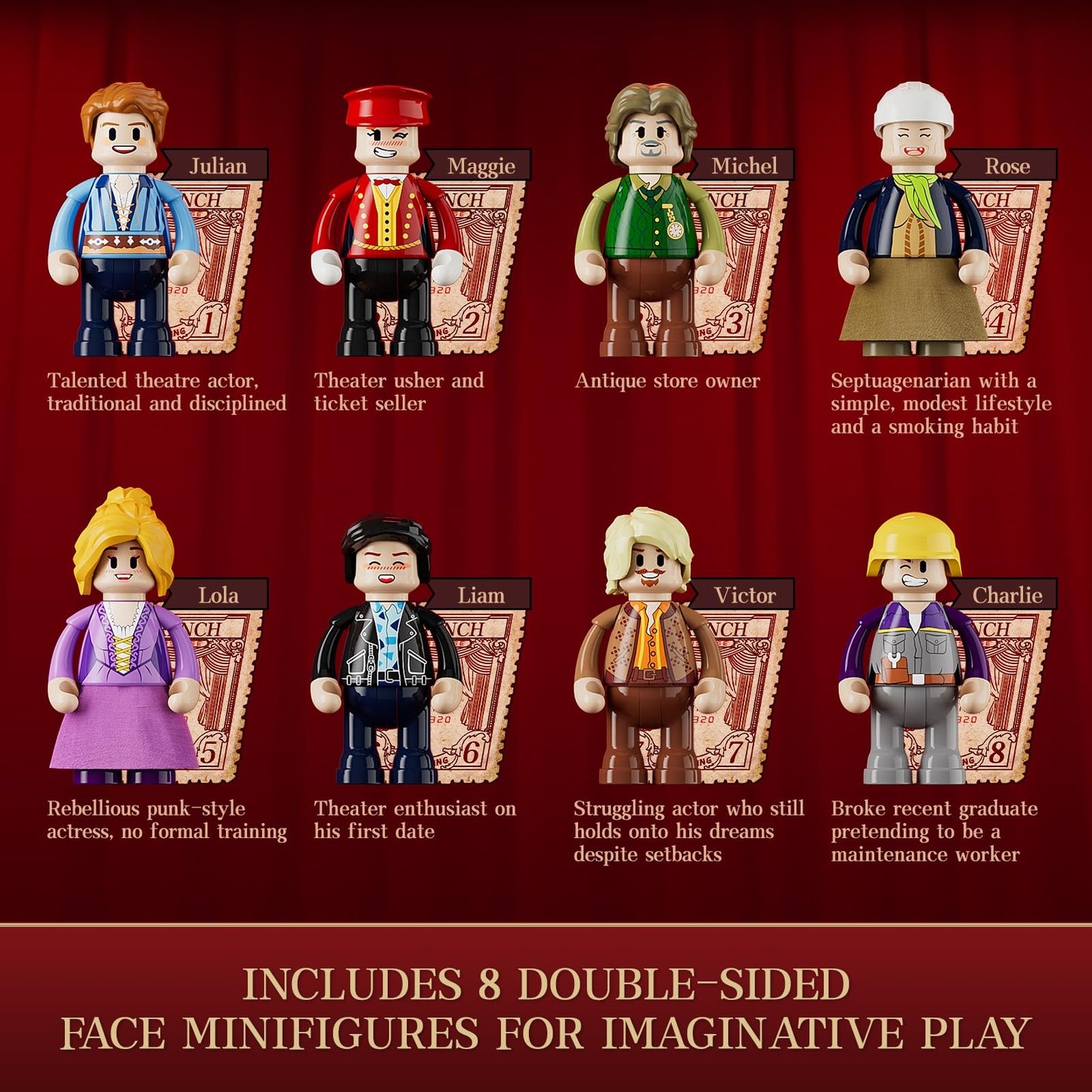 FUNWHOLE Balcony-Theatre Lighting Building-Bricks Set | City Town Creator House LED Kit (2445 Pcs)