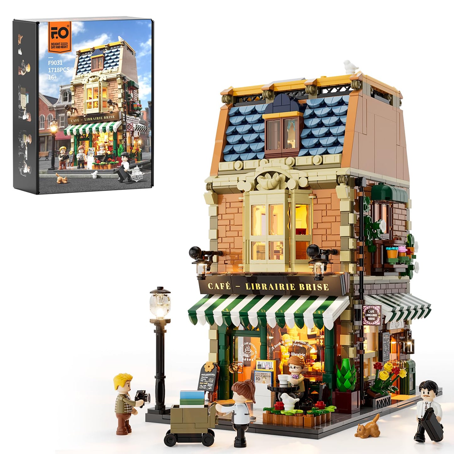 Funwhole Book-Cafe Lighting Set - 1718-Piece Modular Coffee House