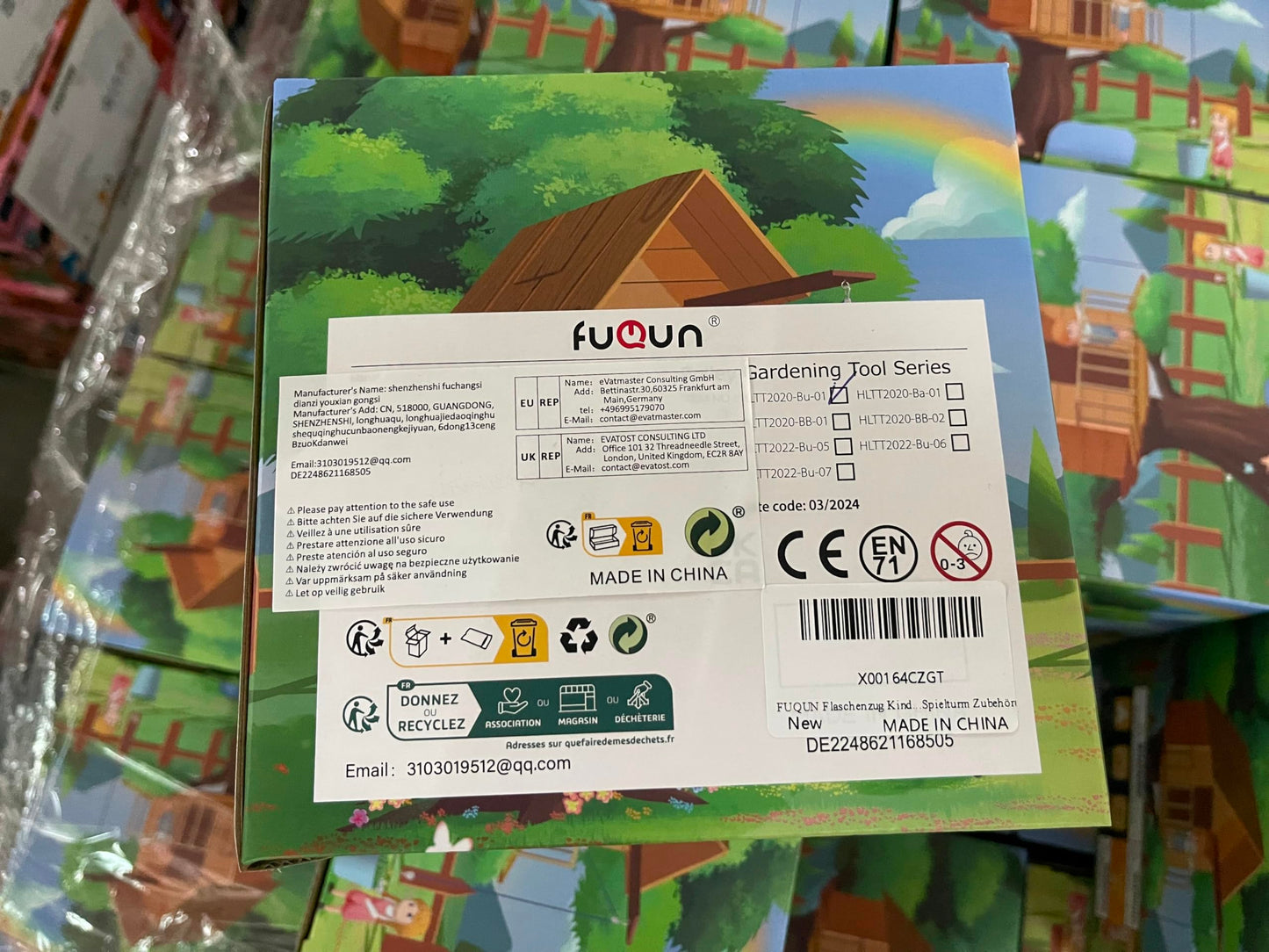 FUQUN Treehouse & Playhouse Accessories — Heavy-Duty Pulley Bucket for Outdoor Play