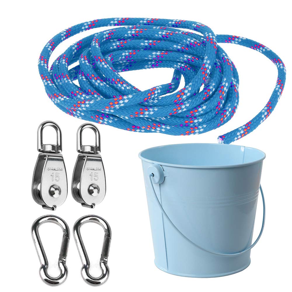 FUQUN Treehouse & Playhouse Accessories — Heavy-Duty Pulley Bucket for Outdoor Play