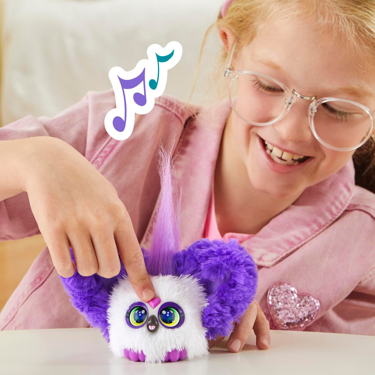 Furby Furblets Bam-Boo Panda Mini Plush — 45+ Sounds, Furbish, Keychain Clip | Ages 6+