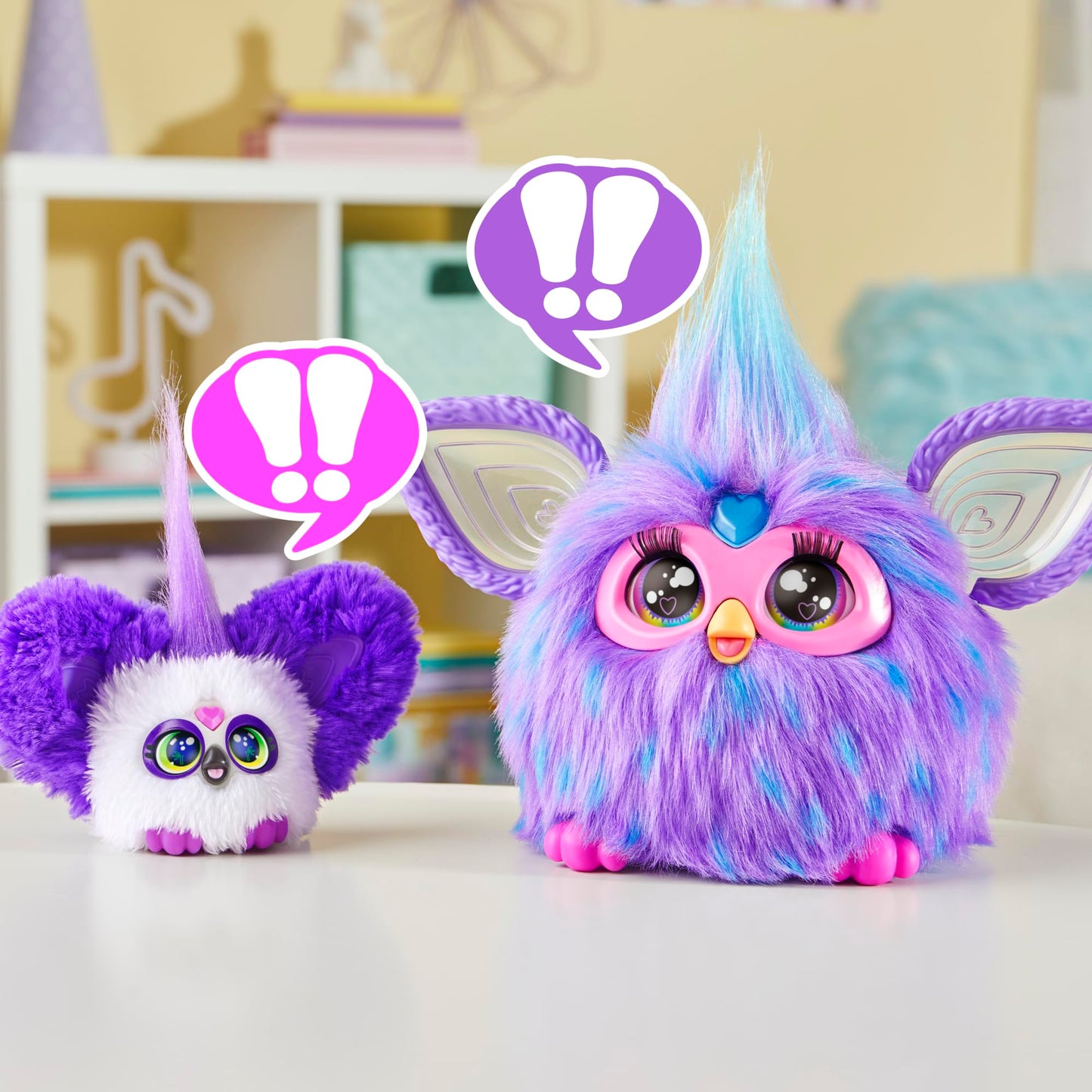 Furby Furblets Bam-Boo Panda Mini Plush — 45+ Sounds, Furbish, Keychain Clip | Ages 6+
