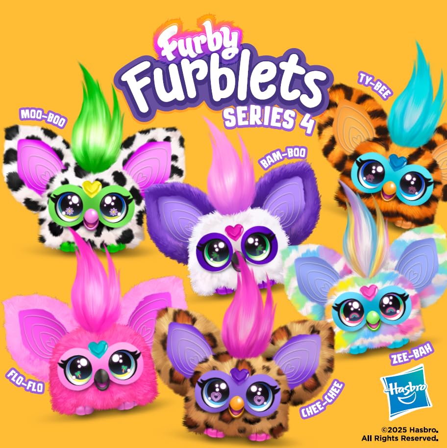 Furby Furblets Flo-Flo Mini Friend: Pink Flamingo, 45+ Sounds, Furbish, Series 5, Ages 6+