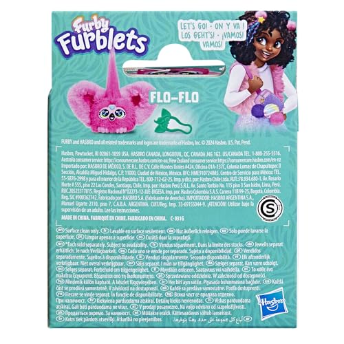 Furby Furblets Flo-Flo Mini Friend: Pink Flamingo, 45+ Sounds, Furbish, Series 5, Ages 6+