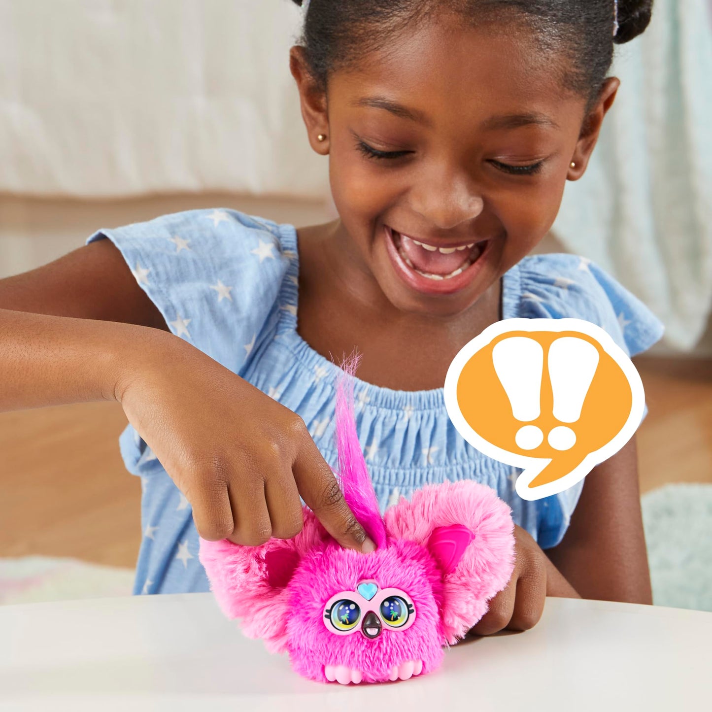 Furby Furblets Flo-Flo Mini Friend: Pink Flamingo, 45+ Sounds, Furbish, Series 5, Ages 6+