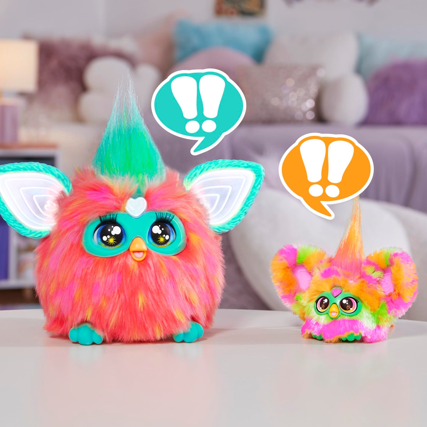 Furby Furblets Par-Tay Mini Friend – 45+ Disco Sounds, Furbish Phrases, Backpack Clip