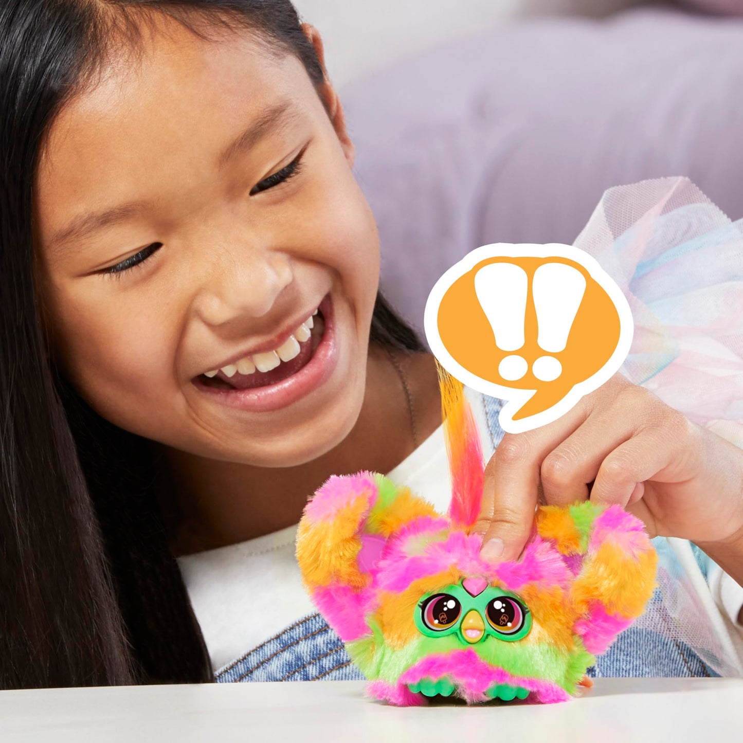 Furby Furblets Par-Tay Mini Friend – 45+ Disco Sounds, Furbish Phrases, Backpack Clip