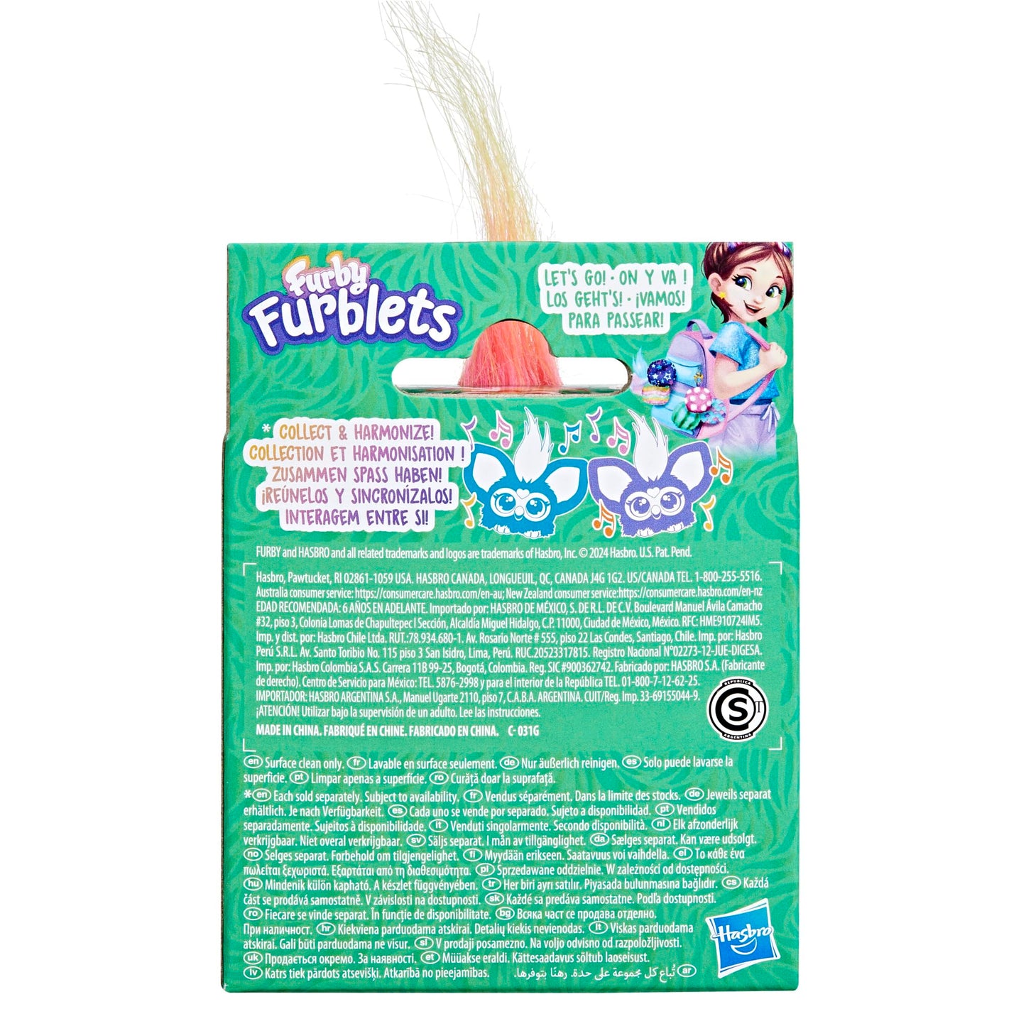 Furby Furblets Par-Tay Mini Friend – 45+ Disco Sounds, Furbish Phrases, Backpack Clip