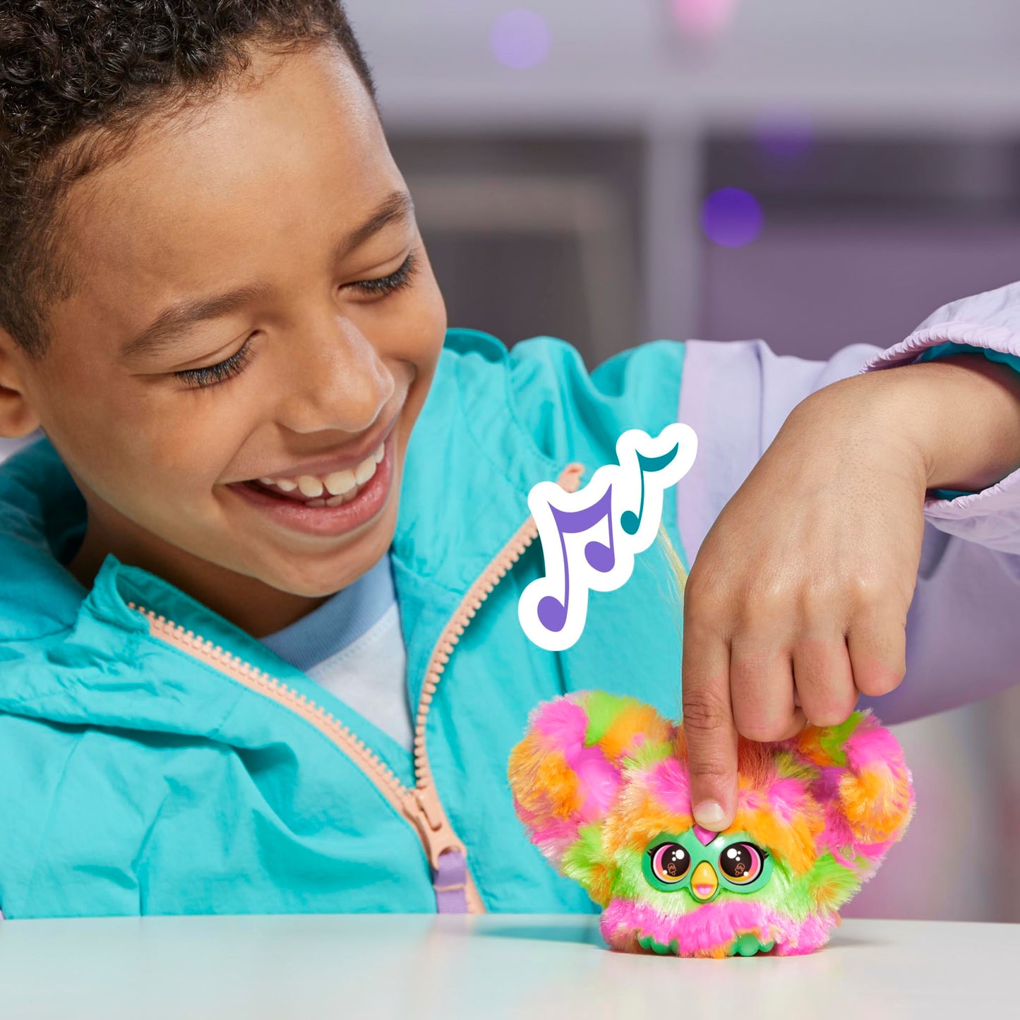 Furby Furblets Par-Tay Mini Friend – 45+ Disco Sounds, Furbish Phrases, Backpack Clip