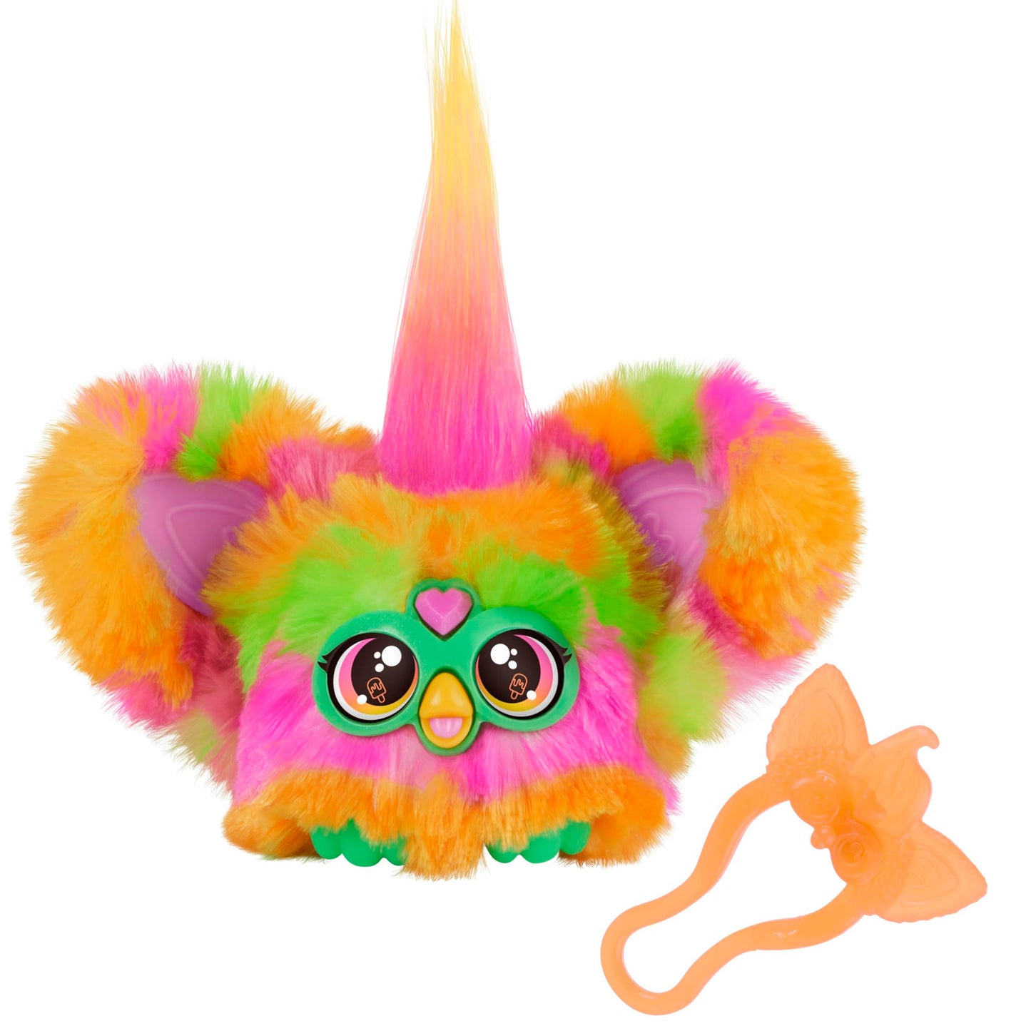 Furby Furblets Par-Tay Mini Friend – 45+ Disco Sounds, Furbish Phrases, Backpack Clip