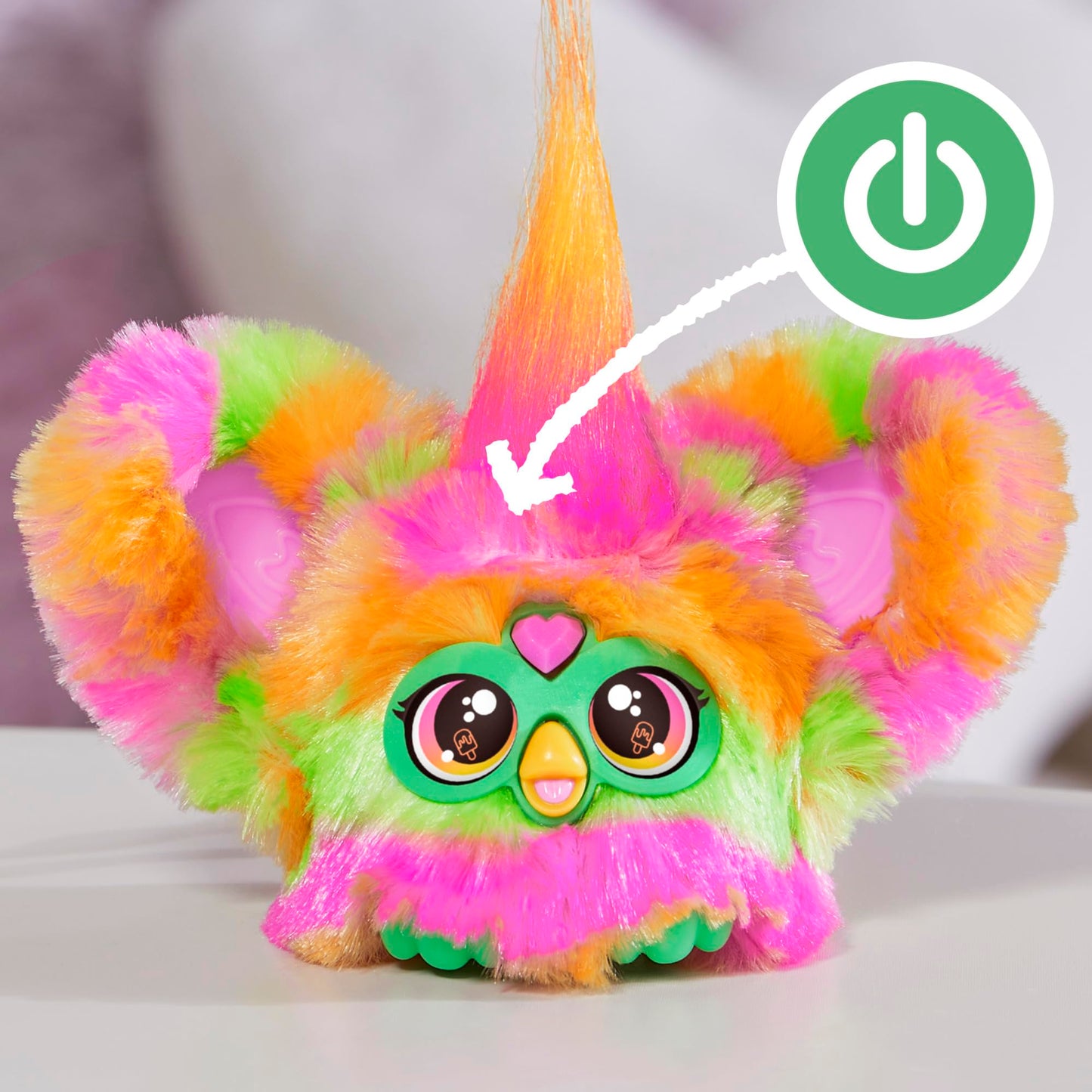 Furby Furblets Par-Tay Mini Friend – 45+ Disco Sounds, Furbish Phrases, Backpack Clip