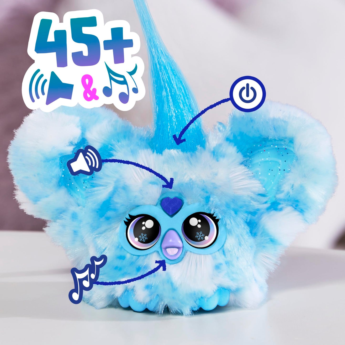 Furby Furblets Sno-Way Holiday Edition Mini Plush – 45+ Sounds, Speaks Furbish, On-the-Go Fun