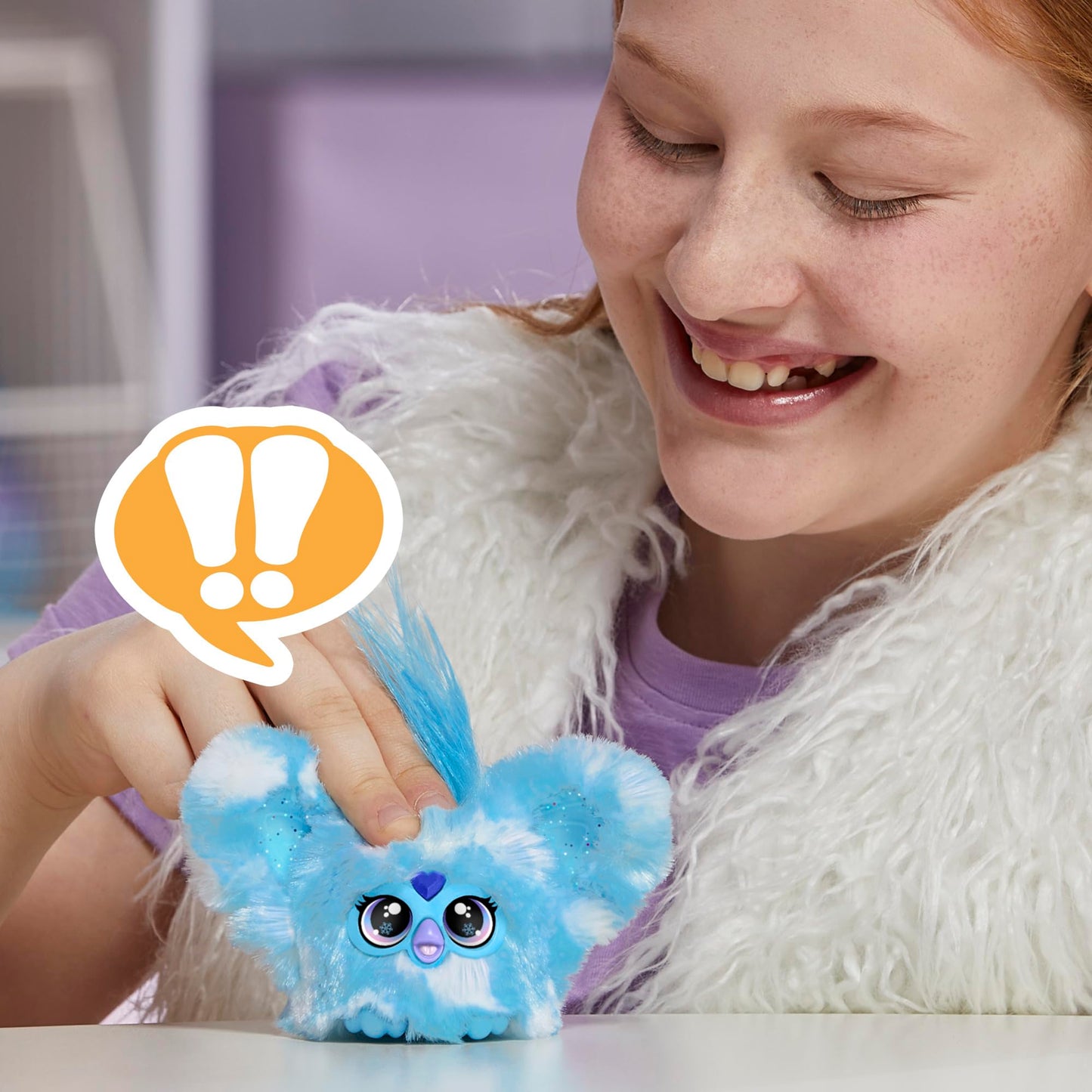 Furby Furblets Sno-Way Holiday Edition Mini Plush – 45+ Sounds, Speaks Furbish, On-the-Go Fun