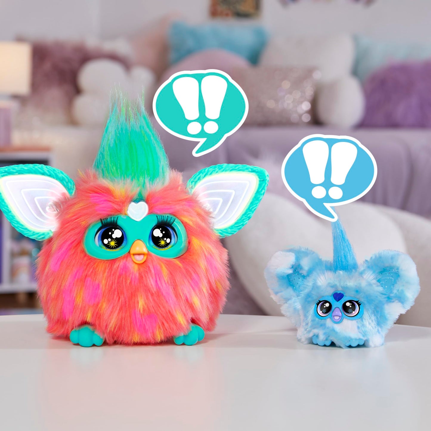 Furby Furblets Sno-Way Holiday Edition Mini Plush – 45+ Sounds, Speaks Furbish, On-the-Go Fun