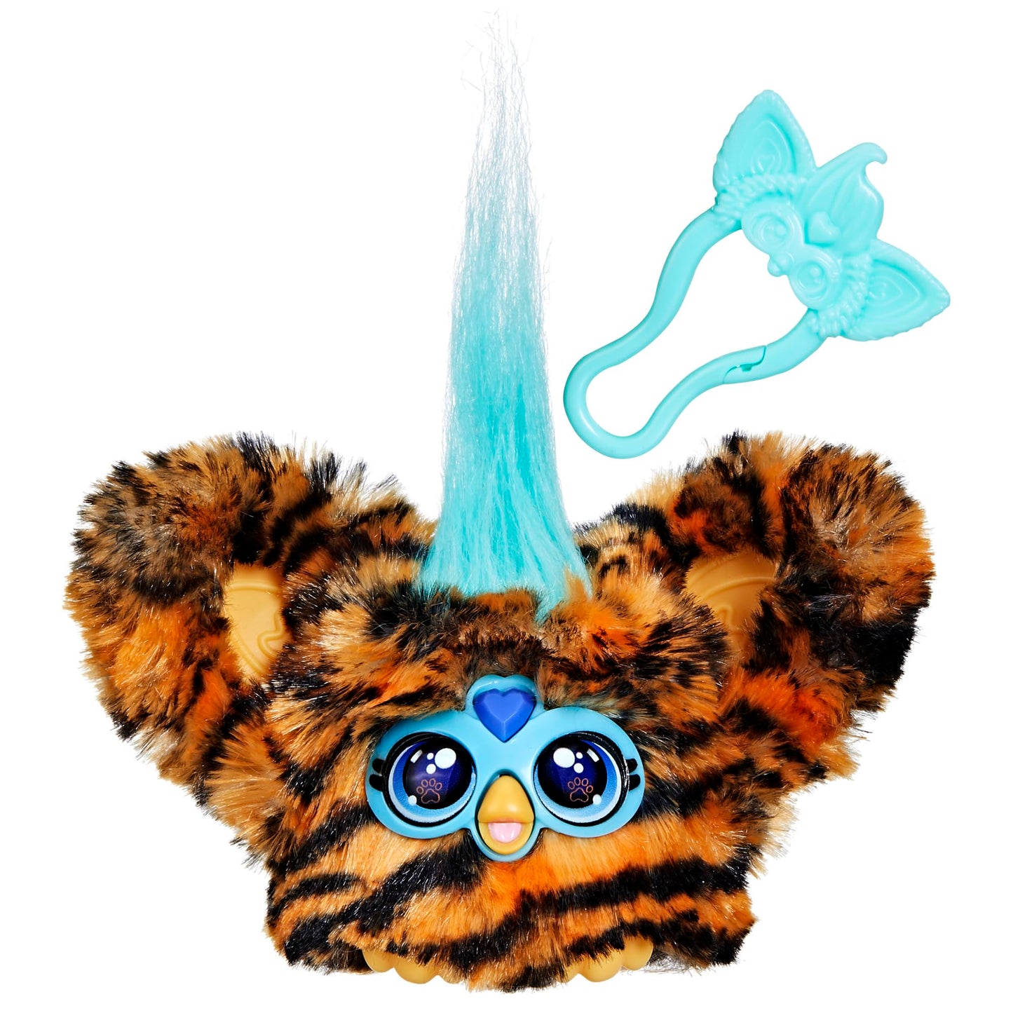 Furby Furblets Ty-Bee Mini Friend – 2-Inch Electronic Plush, 45+ Sounds, Furbish, Orange Tiger