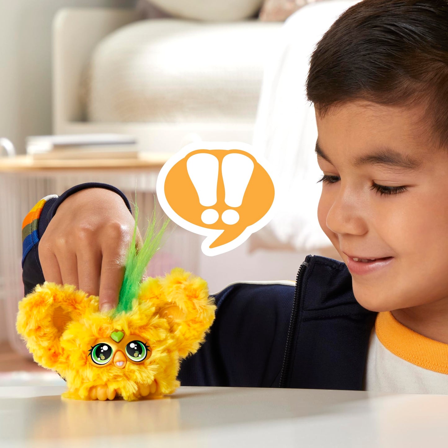 Furby Furblets Hoo-Lah Pineapple Mini Toy — 45+ Sounds, Furby Language, Keychain Clip