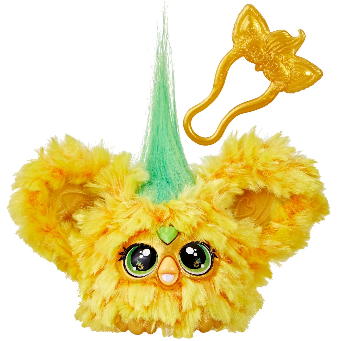 Furby Furblets Hoo-Lah Pineapple Mini Toy — 45+ Sounds, Furby Language, Keychain Clip