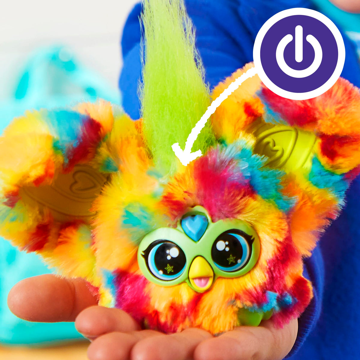 Furby Furblets Pix-Elle Mini Friend – 45+ Sounds, Portable Gamer Plush for Kids