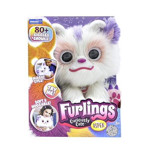 Furlings Aspen 13in Interactive Plush – 80+ Sounds & Animations | Gift for Kids 3+